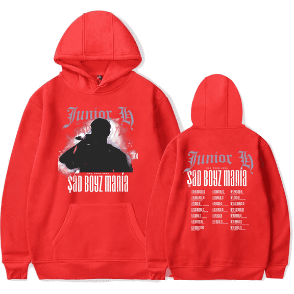 Junior H Merch Sad Boyz Mania Tour 2024 Hoodie Hip Hop Sweatshirt Suit Unisex