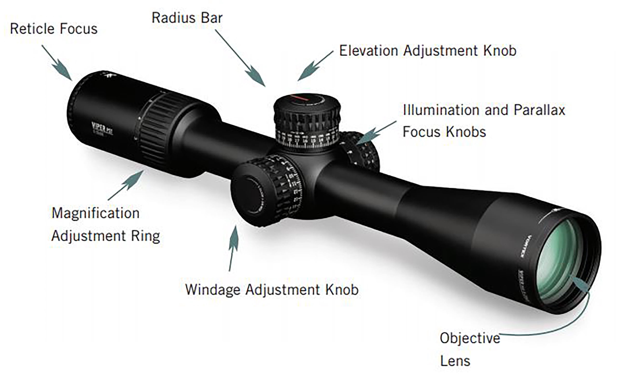 Vortex Optics Viper PST Gen II 3-15x44 First Focal Plane Riflescope - EBR-7C Reticle (MRAD)