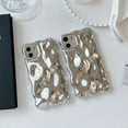 thumbnail image 4 of Case for iPhone 11 6.1 inch, Cute Solid Color Curly Wave Shape Shockproof Soft Bumper Phone Case, Candy Water Ripple 3D Silicon Slim Pretty Case Aesthetic Cover, Silver, 4 of 7