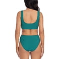 thumbnail image 3 of Daiia Teal Women's Bikini Set Two Piece Swimsuit High Waisted Bikini Adjustable Straps Bikini Perfect for Beach, Pool, and Summer Vacation-Large, 3 of 9