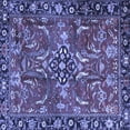 thumbnail image 1 of Ahgly Company Machine Washable Indoor Square Persian Blue Traditional Area Rugs, 4' Square, 1 of 4