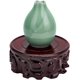 thumbnail image 1 of Base para maceta de madera con forma de Buda para decoración del hogar, color rojo oscuro, 133 x 55 mm, 1 of 8