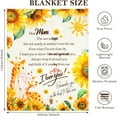 thumbnail image 2 of Gifts for Mom, 78"x60" Sunflower Mom Blanket Birthday Gifts for Mother Presents for Mother from Daughter Son Soft Throw Blanket for Mother's Day Thanksgiving Best Mom Gifts Ideas, 2 of 5