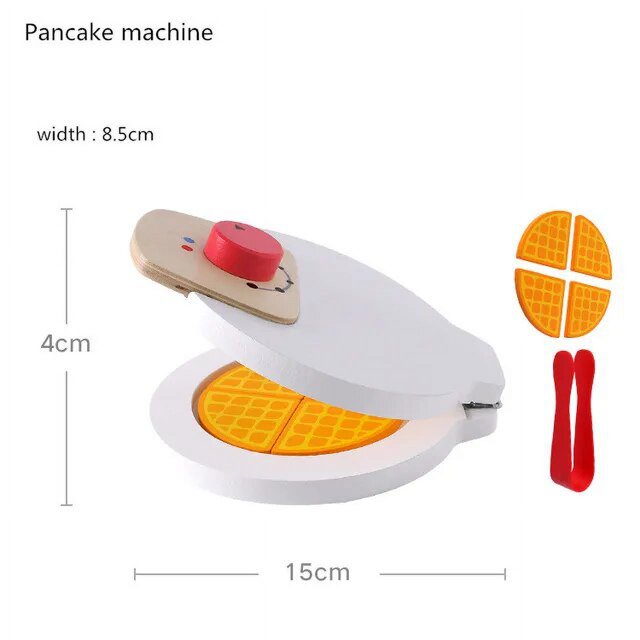 Pretend Play Kitchen Wood Simulation Toasters Bread Maker Coffee Machine Children Game Toy Early Childhood Educational Toys