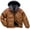 Brown, variant on Boys Leather Jackets Kids Bomber Jacket Motorcycle Faux Coat Winter Outwear Red 8