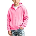 thumbnail image 4 of Nugftut Boys Sweatshirts Full Zip Up Long Sleeve Hoodies with Front Pockets Casual Sweatshirts Size 4-5, 4 of 8