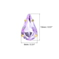 thumbnail image 2 of Unique Bargains 20Pack Teardrop Sew on Rhinestone - 13x8mm Glass Teardrop Crystal Rhinestones in Gold Prong Setting (Light Purple), 2 of 7