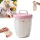 thumbnail image 1 of Vaso de Fruta de 650 Ml con Colador, A Prueba de Fugas, Recipiente Portátil para Ensaladas con Tenedor Incluido, Caja de Ensalada Sellada A Prueba de Fugas, Color Rosa., 1 of 5