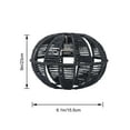 thumbnail image 2 of FSLiving 2-Pack Hand Knitting Imitation Rattan Replacement Shades for Table Lamp ChandelierPumpkin Pendant Light Compatible Lamps Vintage Bulb Guard Hanging Ceiling Oval DIY Light Shade Black, 2 of 5