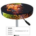thumbnail image 4 of Disketp Tennis Ball In Fire1 Funda Redonda para Taburete, Funda de Cojín para Silla de Bar Suave y Elástica-13 inch, 4 of 7
