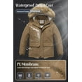 thumbnail image 4 of Chrisuno Boys Hood Winter Coat Heavy-Weight Waterproof Multiple Pockets Puffer Jacket Sherpa Parka Brown 14-16, 4 of 5