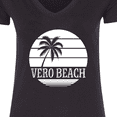 thumbnail image 4 of Inktastic Vero Beach Florida Vacation Women's V-Neck T-Shirt, 4 of 5