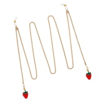 Chic Strawberry Glasses Chain for Women, Creative Beach Style Eyewear Holder, and Lightweight Accessory