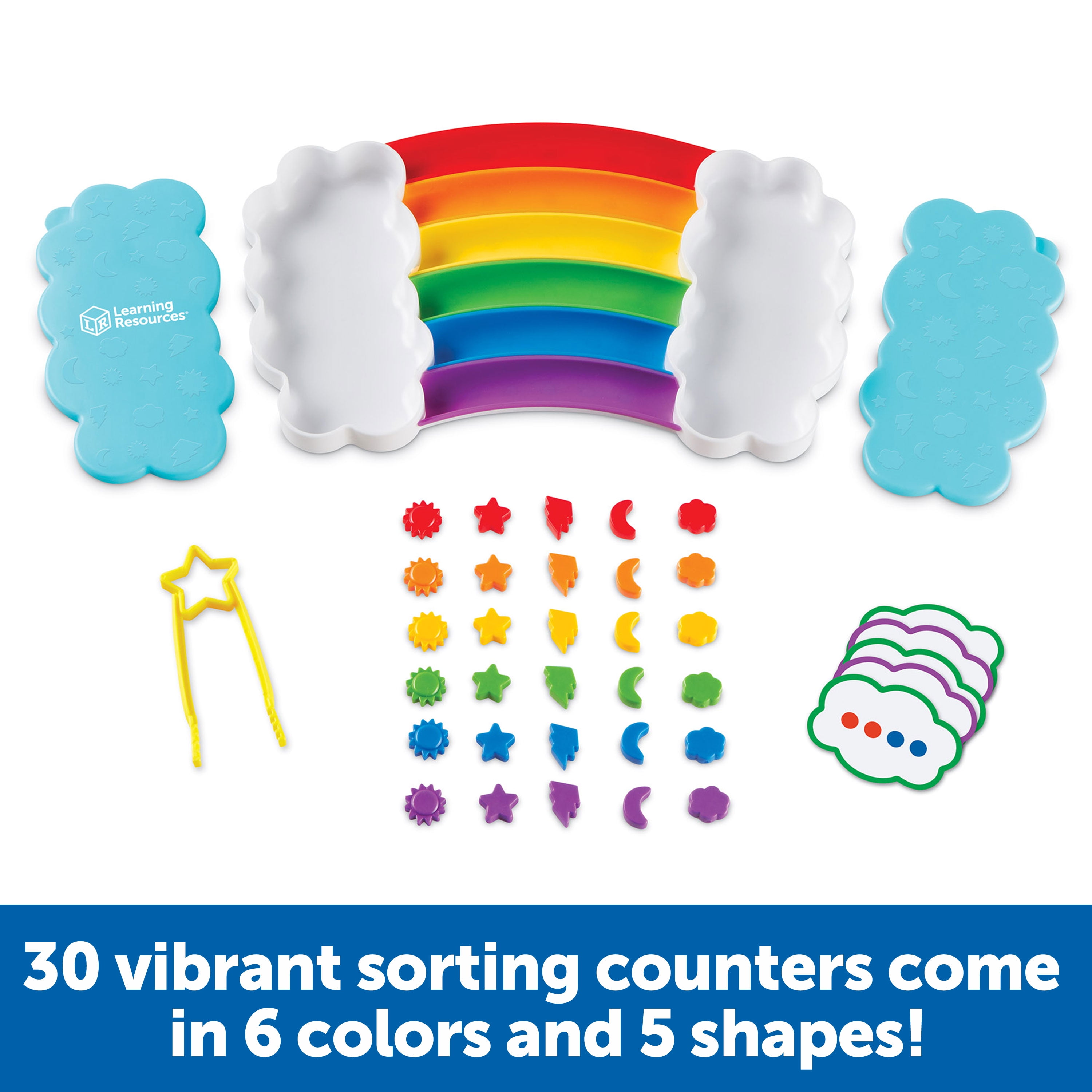 Rainbow Colour Sorting And Counting Tuff Tray Kit - EYR Exclusives