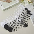 thumbnail image 3 of 6 pares de calcetines de encaje con forma de corazón, de malla transparente, de encaje, 3 of 9