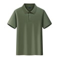 thumbnail image 4 of Khunlpohl 3Pack Set Kids’Cotton Collared Short Sleeve Button down Shirt Solid Color School Uniform Sports Tops, 4 of 4