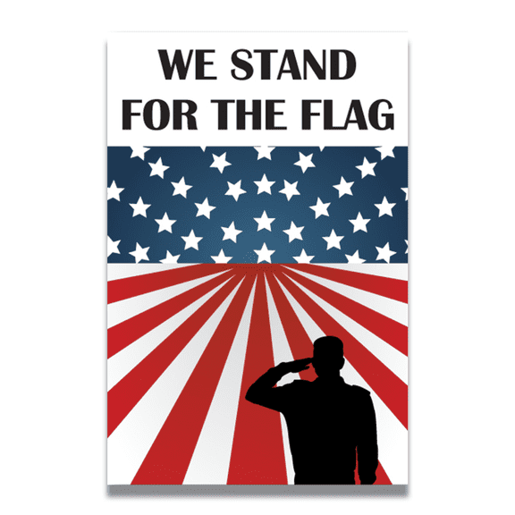 Magnet Me Up We Stand for The Flag American Flag Vinyl Magnet Decal, 4x6 In, Red, White and Blue