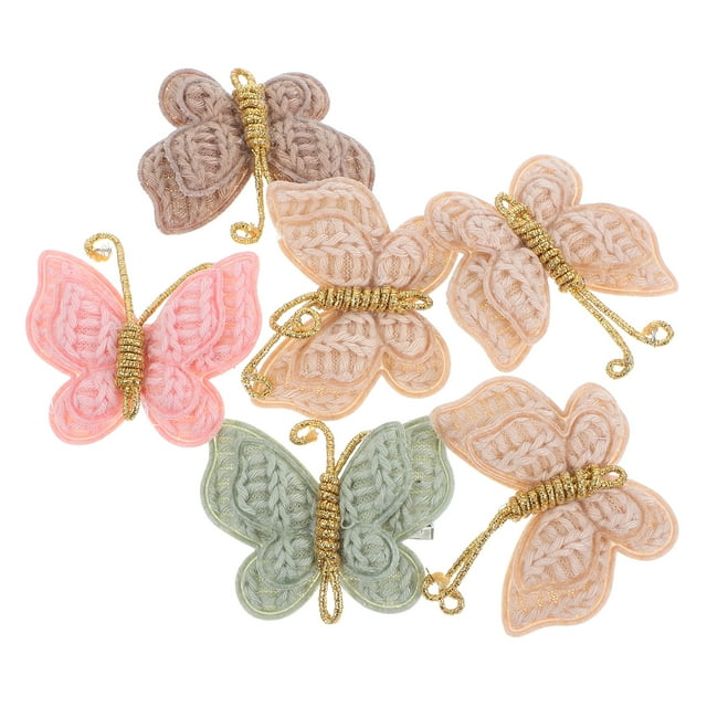Miangastore 6pcs Butterfly Hair Clips Fashionable Barrette Clips Butterfly Clips Cute Accessories