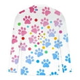 thumbnail image 2 of FRSASU Men's Dog Paw Pattern Tops Cute Printed Shirts Casual Loose Round Neck Tops Tees Long Sleeves Pink-A1, 2 of 4