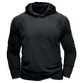 thumbnail image 2 of LOVZFMLL Hoodies for Men, Solid Essential Hooded Sweatshirt, Casual Everyday Versatile, Relaxed Fit Pullover Fall Clothes, 2 of 7