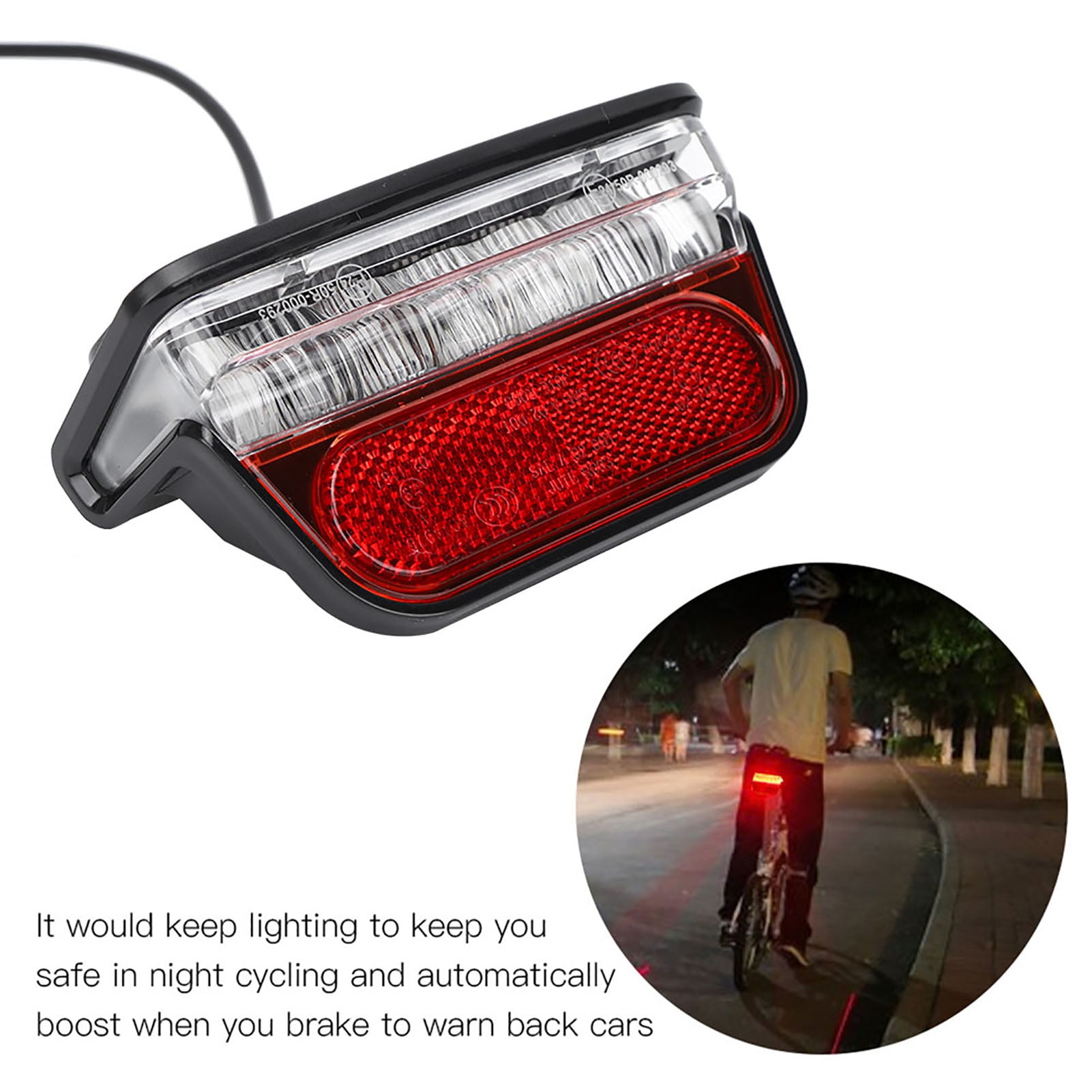 Scooter Rear Tail Lamp DIY Accessory Electric Bike Tail Light