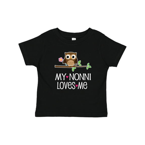 Inktastic My Nonni Loves Me Grandchild Owl Girls Baby T-Shirt