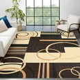 thumbnail image 6 of Large Area Rug 10x13 Washable Rug for Living Room Abstract Circle Rugs Non Slip Low Pile Soft Rug Stain Resistant Carpet for Bedroom Home Decor, 6 of 6