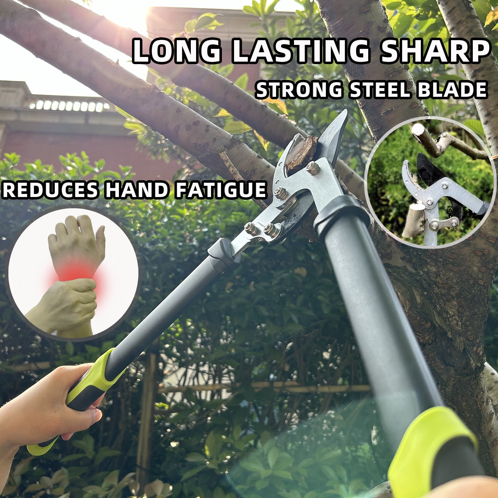 YARTTING Garden Tool Set Loppers, Hedge Clippers, Garden Shears Gardening Tools with Sharp Steel Blade,3PCS Yard Clipper for Branches, Shrubs & Hedges