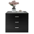 thumbnail image 6 of PAPROOS 3 Drawer Dresser, Bedroom Chest of Drawers, Wood Dresser Organizer Cabinet, Modern Small Dresser Storage Cabinet, Easy Assembly, Black, 6 of 11