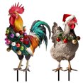 thumbnail image 2 of 2 estacas metálicas navideñas para gallineros, letreros realistas para jardín., 2 of 7