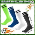 thumbnail image 7 of Hengguang 4 Pairs Kids Over Knee Soccer Socks, Boys Soccer Socks for Children Aged 5-12 to Playing Sports, 7 of 7