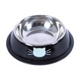 thumbnail image 1 of Tazón de comida para perros Tazón de alimentación de acero inoxidable plato de agua elegante alimentador de alimentación inquebrantable alimentador de Negro, 1 of 8