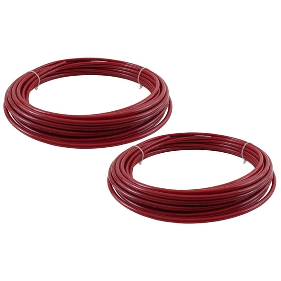 (2 Pack) 3/8" OD x 100' Red SAE J844 Nylon Air Brake Tubing DOT Approved | Pneumatic Nylon Air Line Hose for Air Brake System