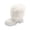 White, variant on Girls Ankle Boots Fur Lined Low Heel Glitter Zipper Chelsea Booties Girls Waterproof Comfy Snow Boots Warm Winter Shoes