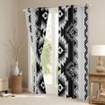 thumbnail image 3 of jejeloiu Vintage Geometric Rhombus Curtains Pack of 2 (42x84 Each),Gray Black Curtains Blackout For Men Women, 3 of 6