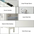 thumbnail image 4 of Ktaxon 60" Long Console Table, Sofa Table for Entryway with 4 Drawers and Storage Shelf, for Living Room, Hallway, Foyer, Antique White, 4 of 6