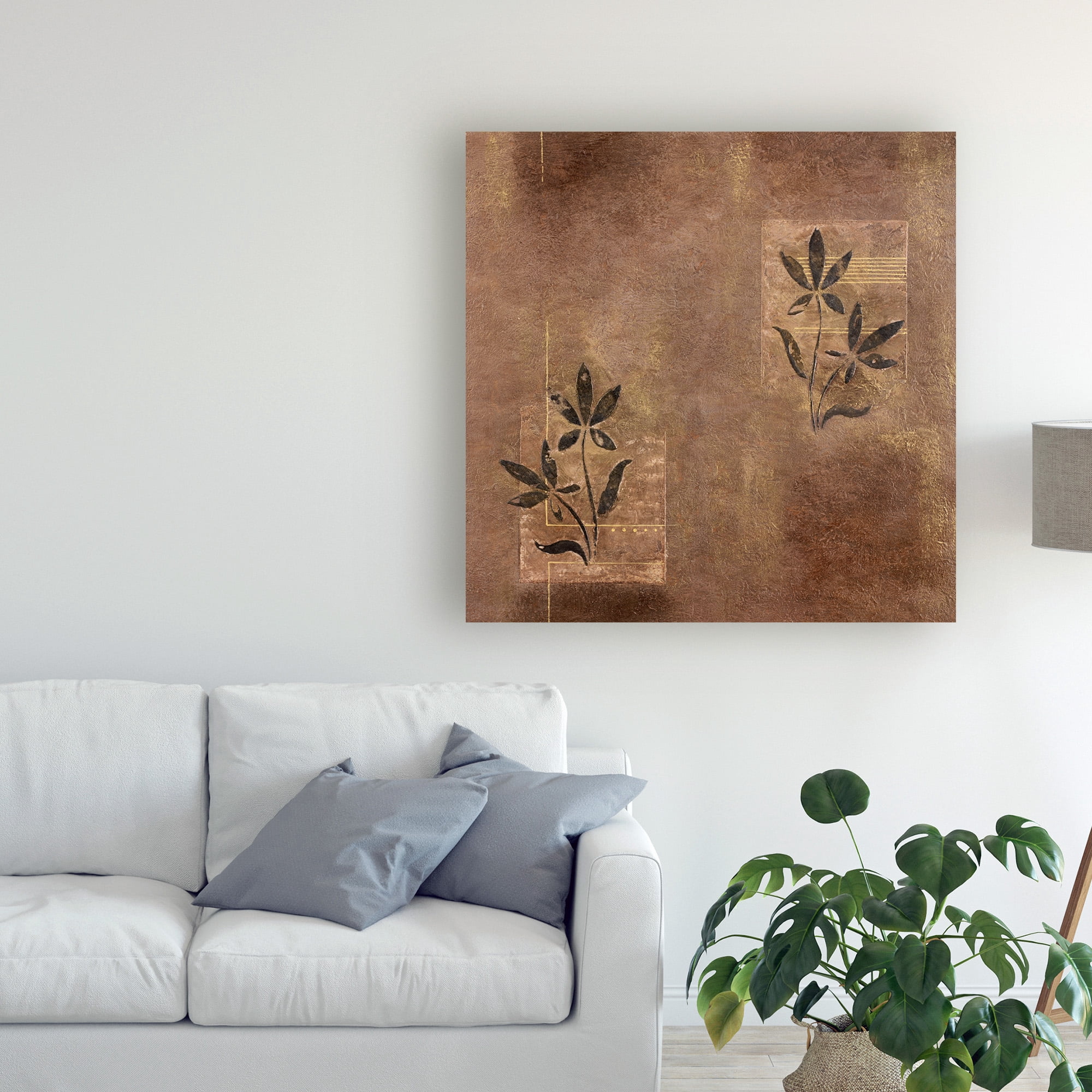Trademark Fine Art 'Leaves Over Panels Texture' Canvas Art by Pablo Esteban
