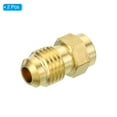 thumbnail image 3 of Uxcell 1/4 SAE Male Thread Brass Flare Tube Fitting Pipe Adapter Connector for Plumbing HVAC Air Conditioner 2 Pack, 3 of 6