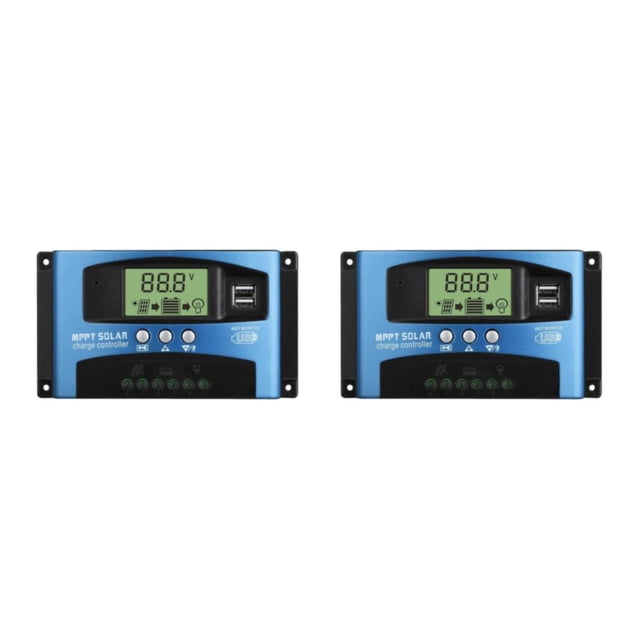 Bearachild Solar Charge Controller Dual USB Regulator Voltage 12V/24V Stabilizer 40A 2Conjunto