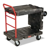 Rubbermaid Commercial Convertible Platform Truck, 1000-lb Cap, 24 1 4 w x 61 1 2 d x 42 1 8 h, Black by RUBBERMAID COMMERCIAL PROD.