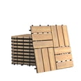 thumbnail image 1 of Gymax 20PCS 12'' x 12'' Acacia Wood Deck Tiles Interlocking Patio Pavers Check Pattern, 1 of 10