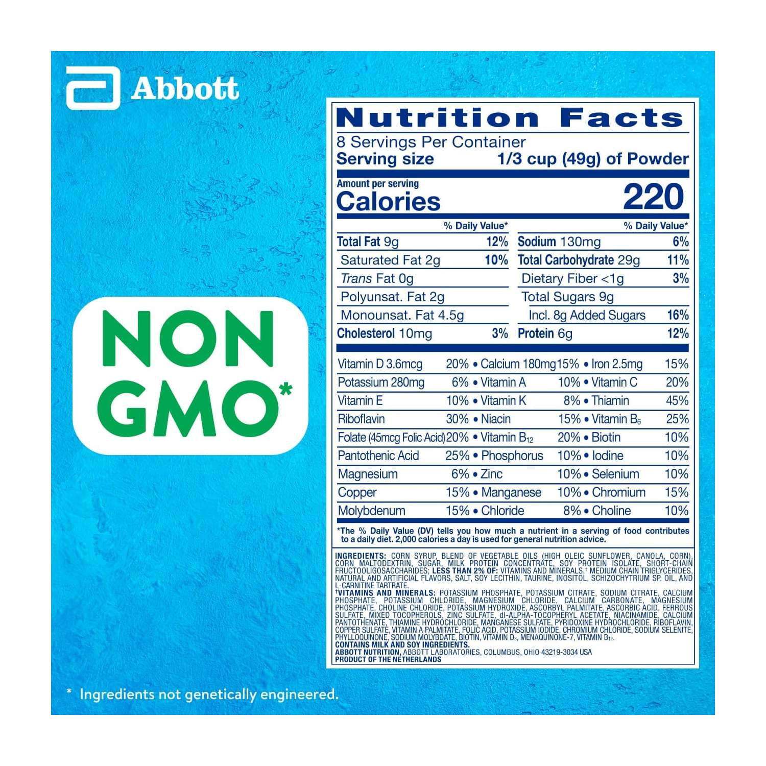 PediaSure Grow & Gain Shake Mix Powder, Vanilla, 14.1 oz Can, 8 Servings