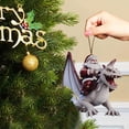 thumbnail image 2 of Colgante Acrílico Decorativo Navideño Con Un Anciano Con Gorro De Papá Noel Montado En Un Dinosaurio Para Decorar El Hogar En Fiestas Navideñas. Divertido Colgante Decorativo., 2 of 8