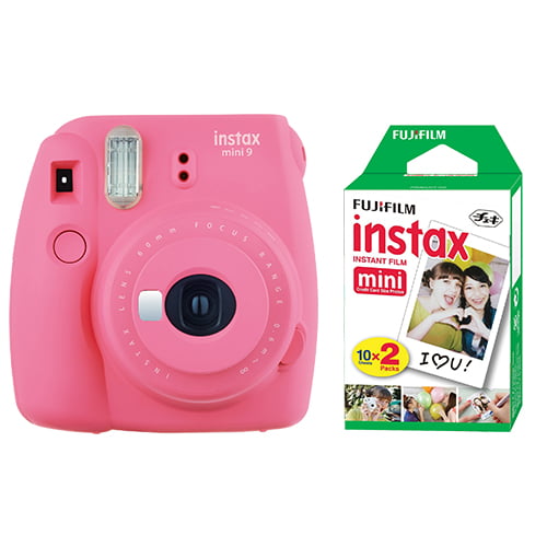 walgelijk Brutaal links Fujifilm Instax Mini 9 Instant Film Camera Flamingo Pink+ 20 Sheets Instant  Film - Walmart.com