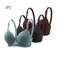 thumbnail image 2 of biudgviw Lace Bralettes for Women 3 Pc Underwire Support Lifting Full Coverage Everyday Bralettes Push up Bras, 2 of 3
