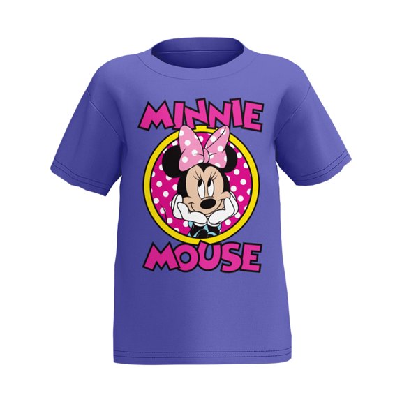Disney Minnie Mouse Purple Toddler Tee Shirt, 2T-4T (Girl's)