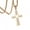 Rose Gold Color, variant on Hot classic 14K Yellow Gold crystal cross pendant Necklace For Women high quality luxury Wedding party Jewelry gifts