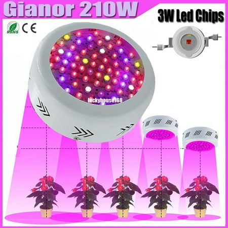 300W UFO LED Plant Grow Lights Red/Blue/UV/IR/White/Warm White Full Specturm Panel Hydroponic for Greenhouse and Indoor Plant Flowering Growing,