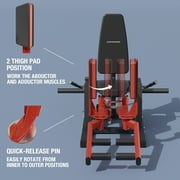 Syedee Hip Abductor Machine, Plate-Loaded Inner and Outer Thigh Machine, Hip Thrusters for Home Gym(2025 Vision)