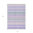 thumbnail image 3 of 5' X 8' Lavender Pink And Lime Green Southwestern Washable Indoor Outdoor Area Rug, 3 of 5